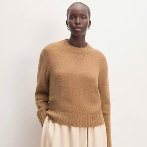 Everlane The Alpaca Cropped Crewneck Sweater SZ S
